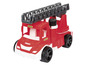 Czerwony wóz strażacki z drabiną marki Wader.