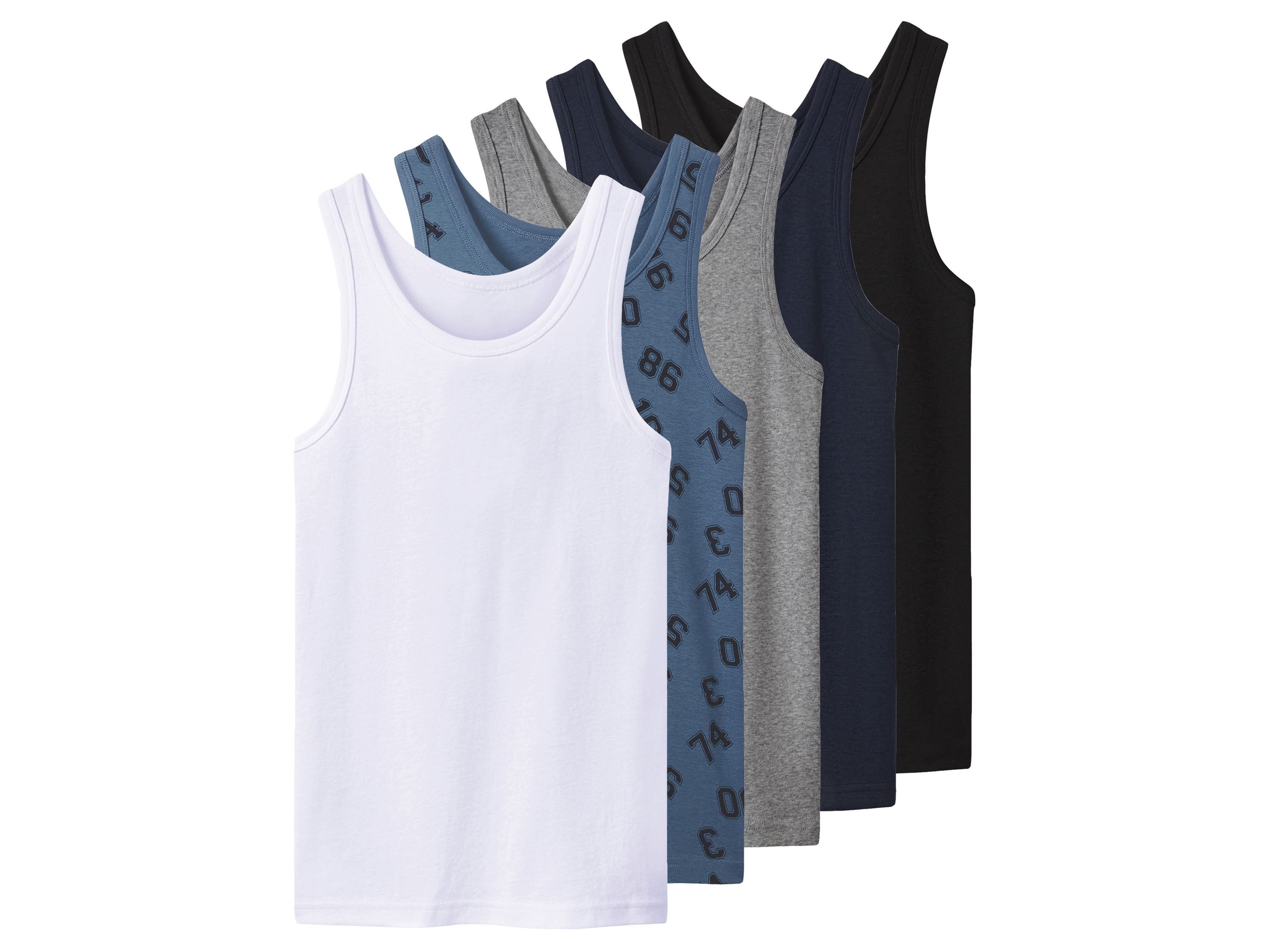 esmara® Podkoszulki dziecięce z biobawełny, 5 sztuk