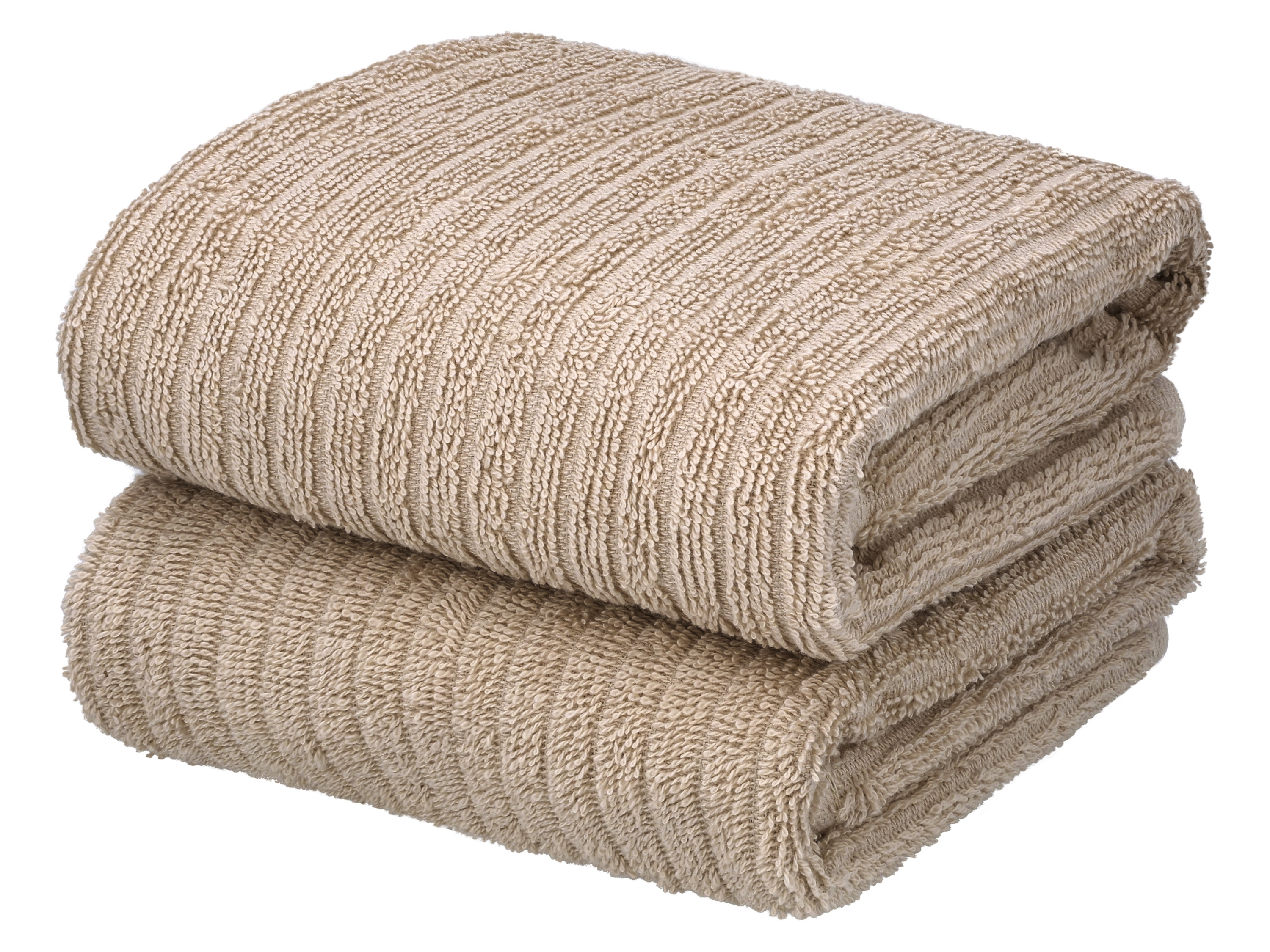 LIVARNO® Komplet 2 ręczników frotte, 50 x 100 cm (Beżowy)