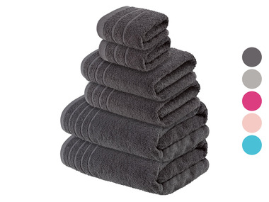 LIVARNO home Komplet 6 ręczników frotté