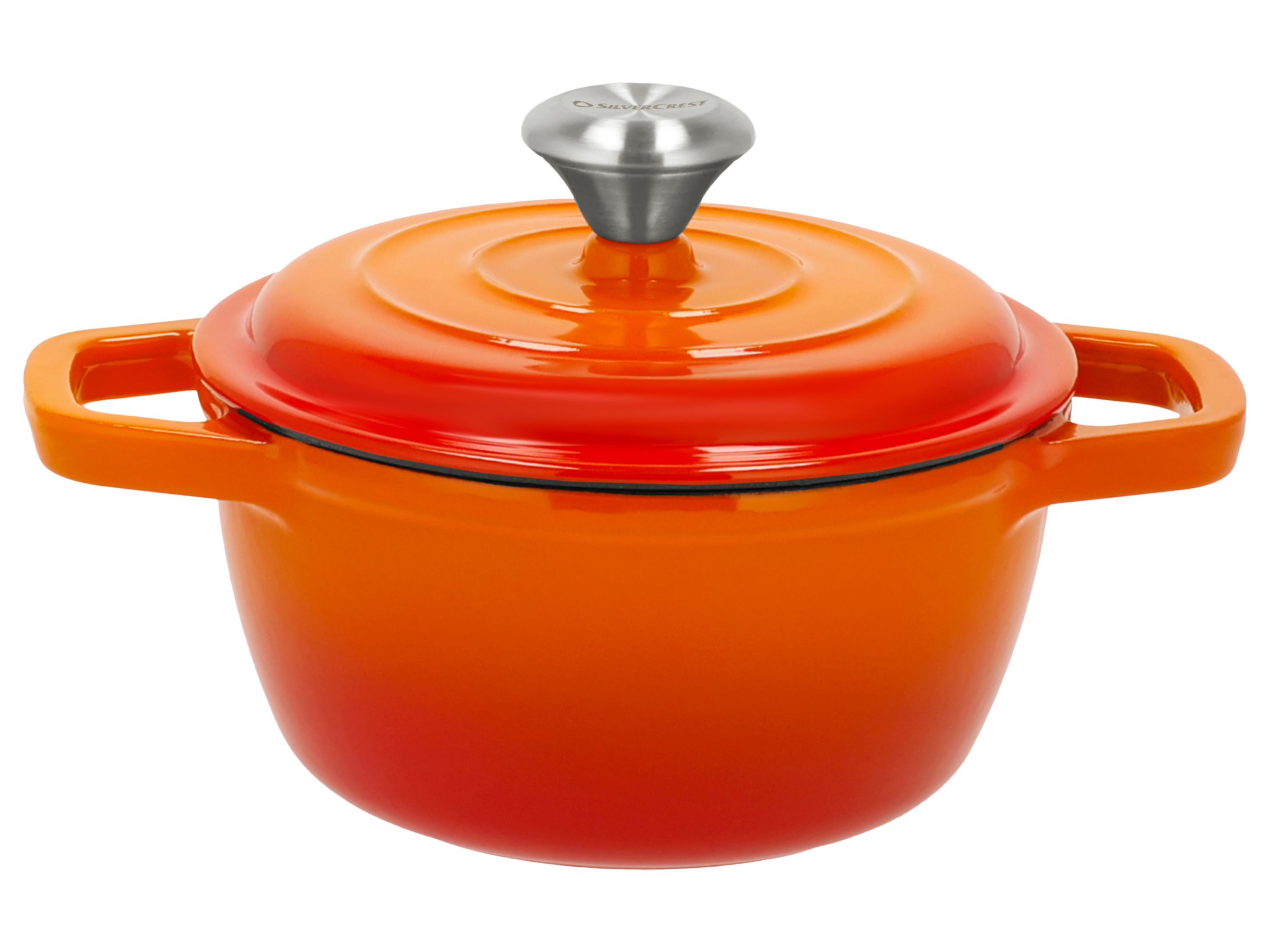 SILVERCREST® Garnek żeliwny, Ø 16 cm (pomarańczowy)