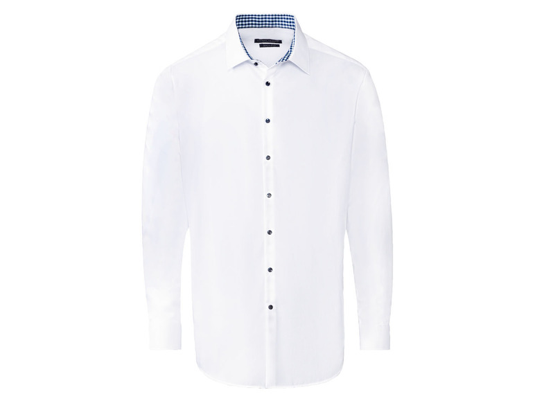 Pełny ekran: NOBEL LEAGUE® Koszula biznesowa męska z bawełny, slim fit, biała - zdjęcie 1