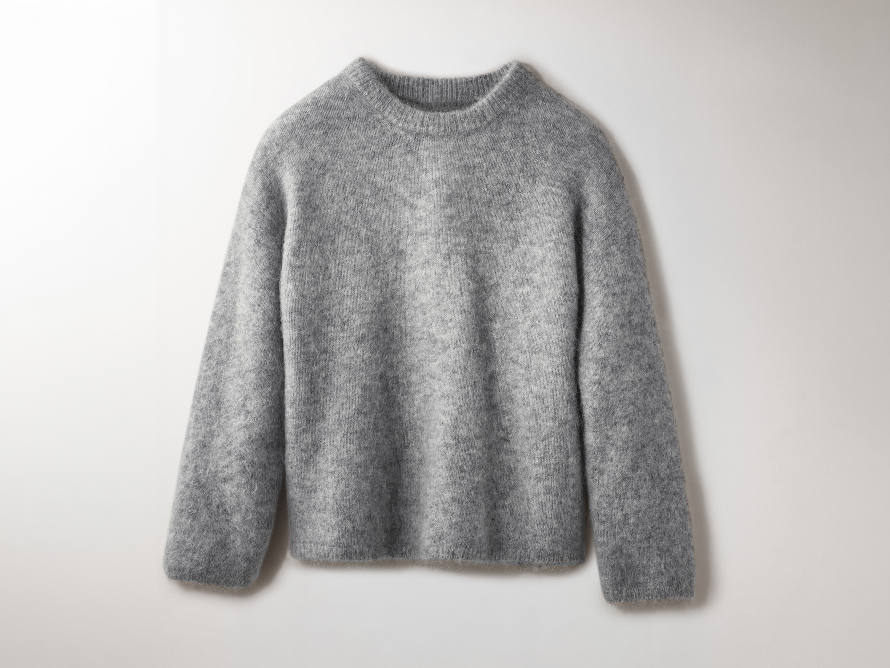 ESMARA® Sweter damski z dodatkiem moheru (Szary, L(44/46))