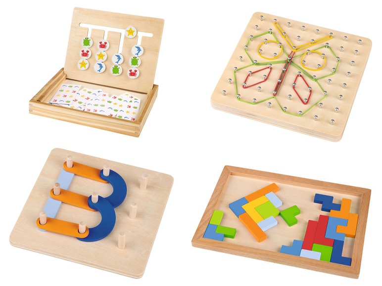 Pełny ekran: Playtive Puzzle drewniane lub Tablica geometryczna - zdjęcie 1