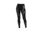 Czarne legginsy treningowe z szarymi paskami