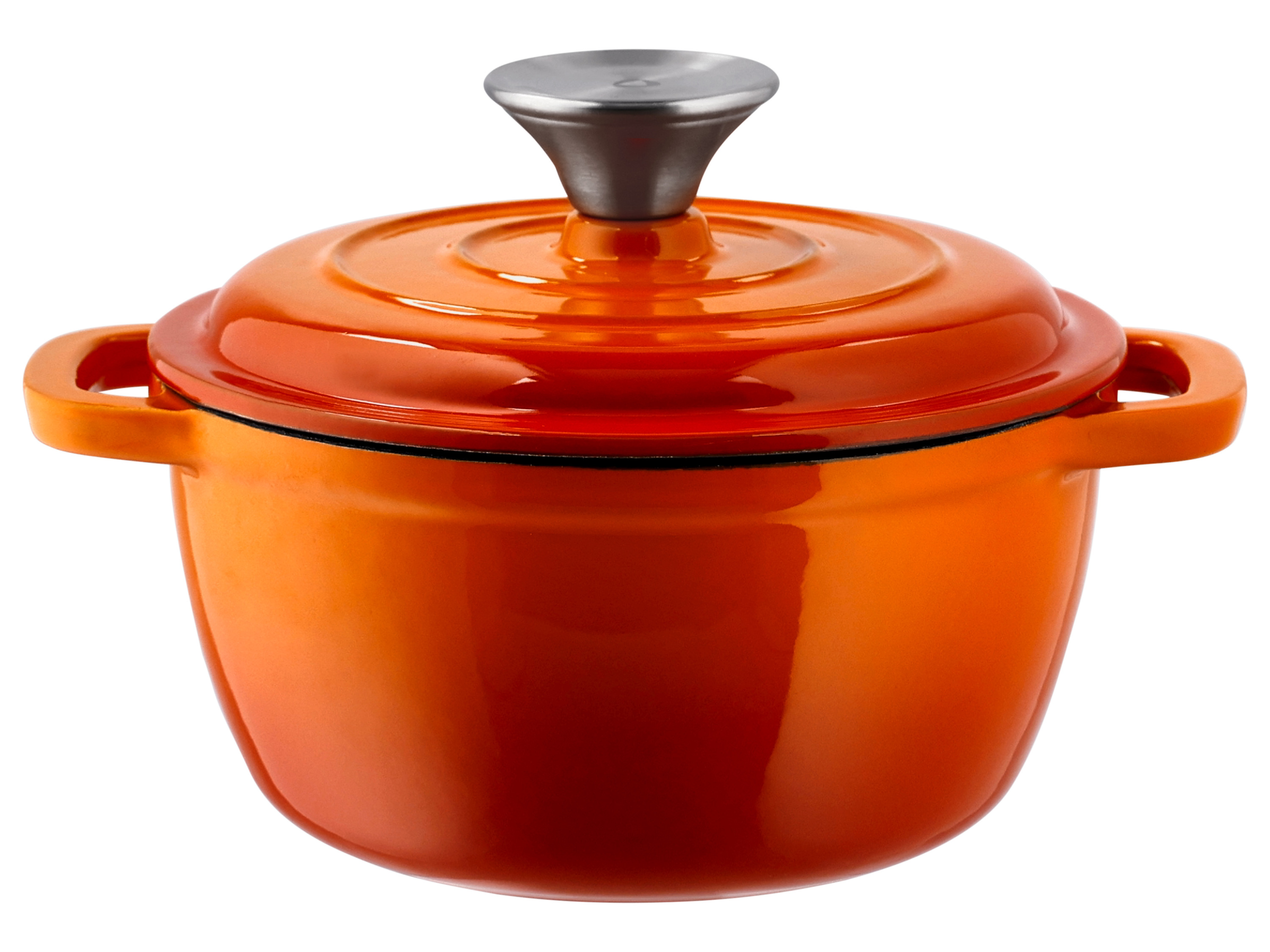 SILVERCREST® Garnek żeliwny, ⌀ 16 cm (Pomarańczowy)