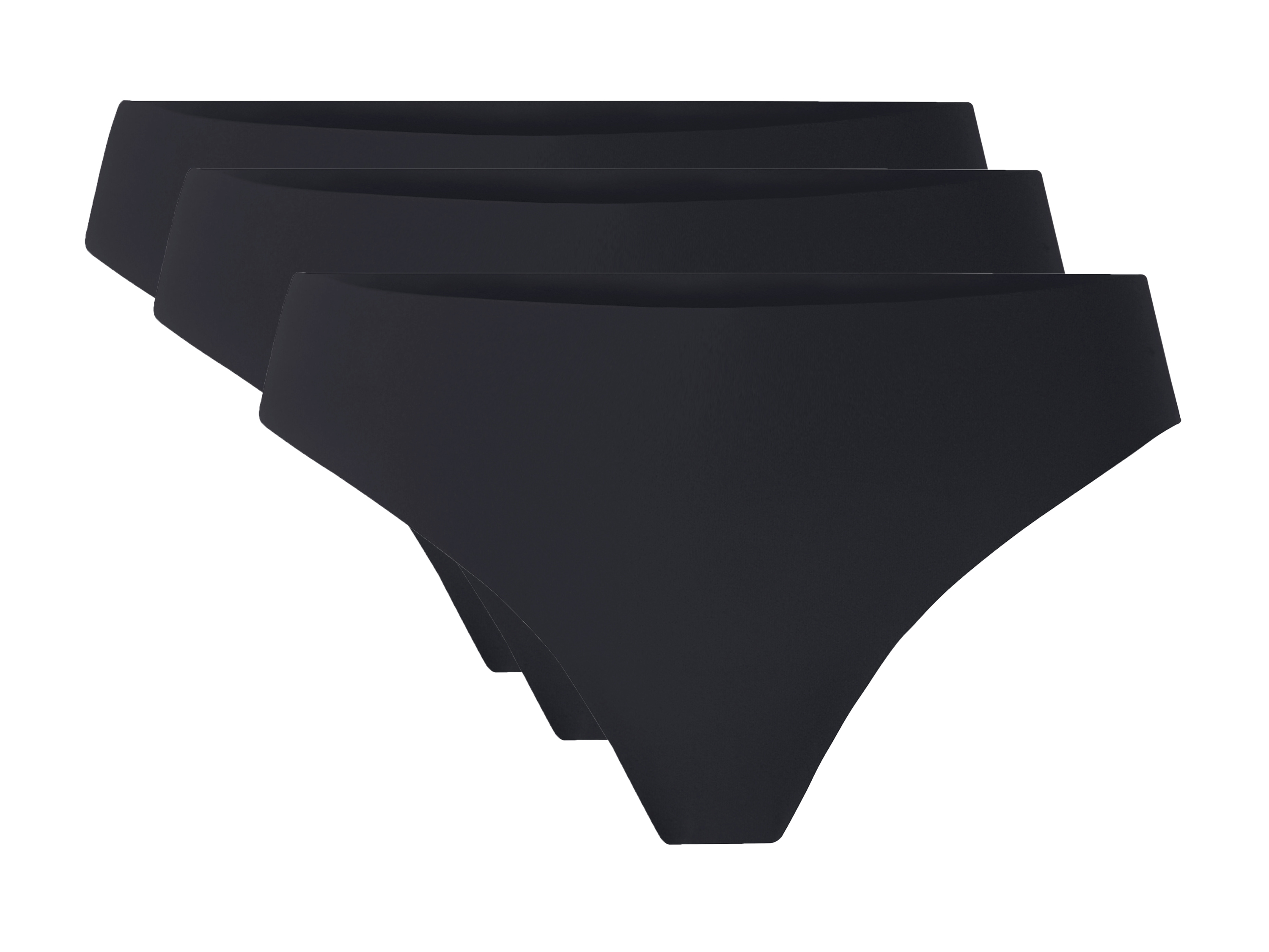 ESMARA® Stringi bezszwowe damskie, 3 pary