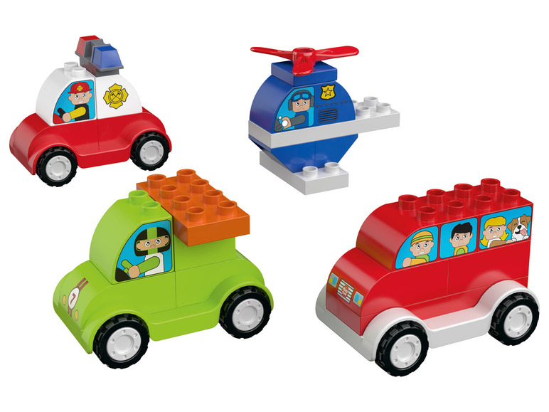 Pełny ekran: Playtive Clippys Zestaw 4 pojazdów / Ciężarówka z owocami i warzywami / Pociąg numeryczny - zdjęcie 2