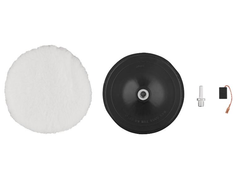 Czarny talerz polerski, gąbka z wełny, akcesoria polerki.