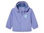 Fioletowa kurtka wiatrówka z kapturem dla dzieci.