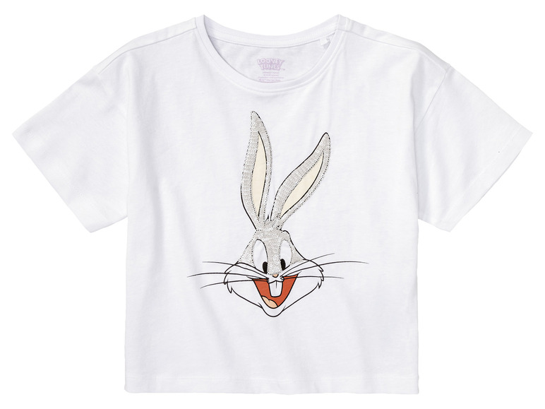 Pełny ekran: T-shirt dziewczęcy bawełniany, z bohaterami Looney Tunes - zdjęcie 5