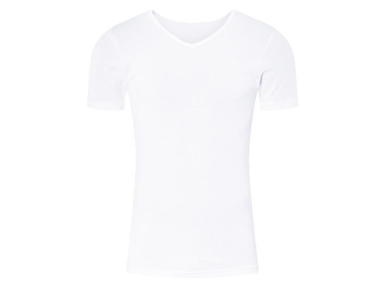Biały T-shirt z dekoltem w kształcie litery V