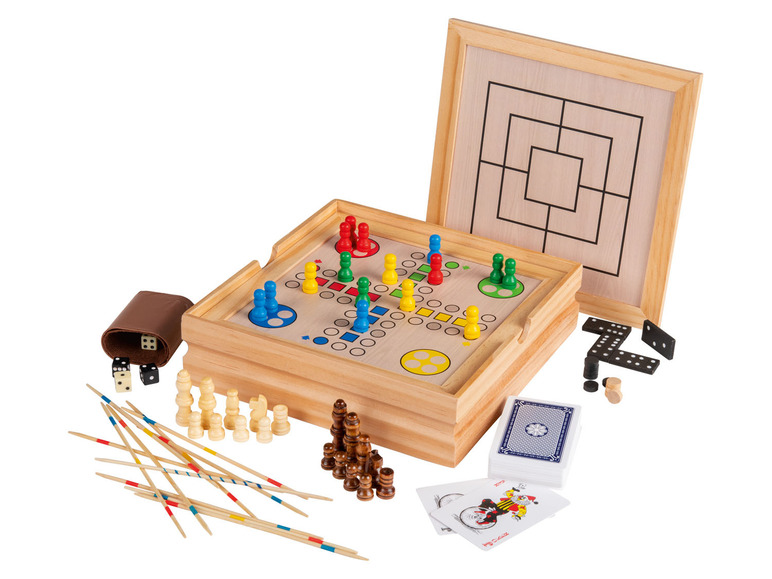 Pełny ekran: Playtive Zestaw gier w drewnianym pudełku - zdjęcie 1