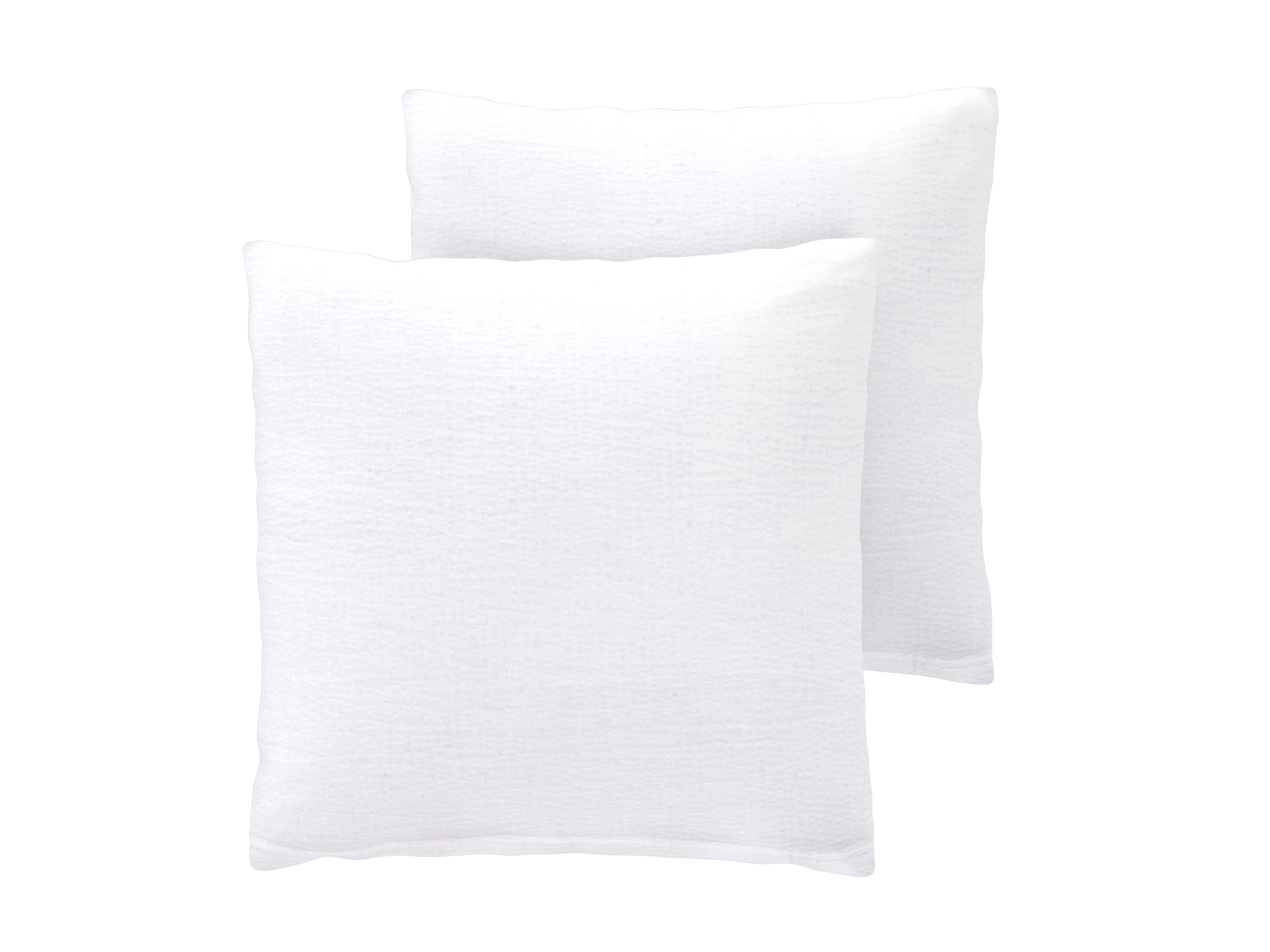LIVARNO® Poszewki na poduszki z kory, 2 sztuki, 40 x 40 cm (Biały)