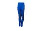 Niebieskie legginsy sportowe z ciemnymi detalami