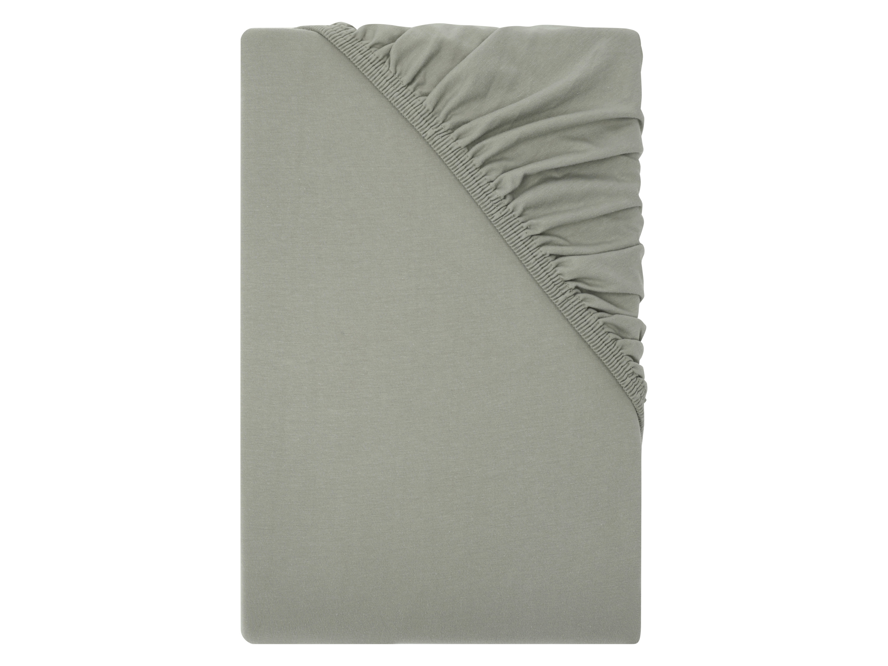 LIVARNO® Prześcieradło z dżerseju z gumką, 140-160 x 200 cm (Oliwkowy)