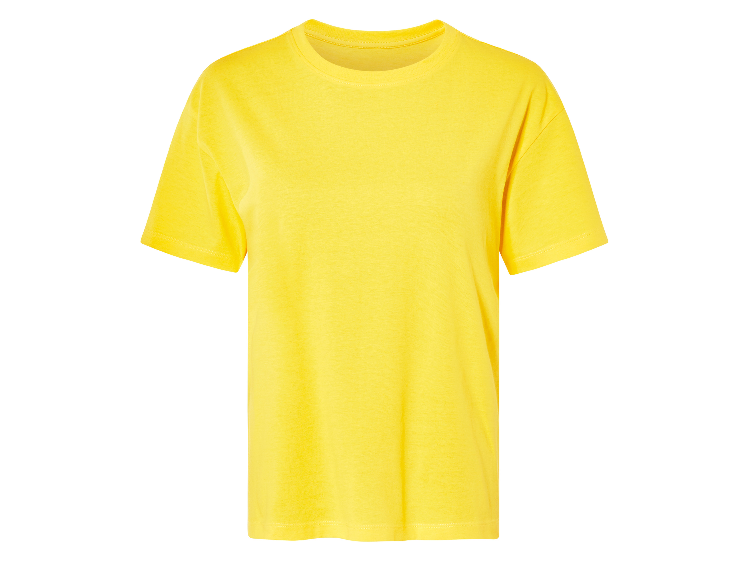 ESMARA® Lidl Damski T-Shirt, z czystej bawełny organicznej. (Żółty, M (40/42))