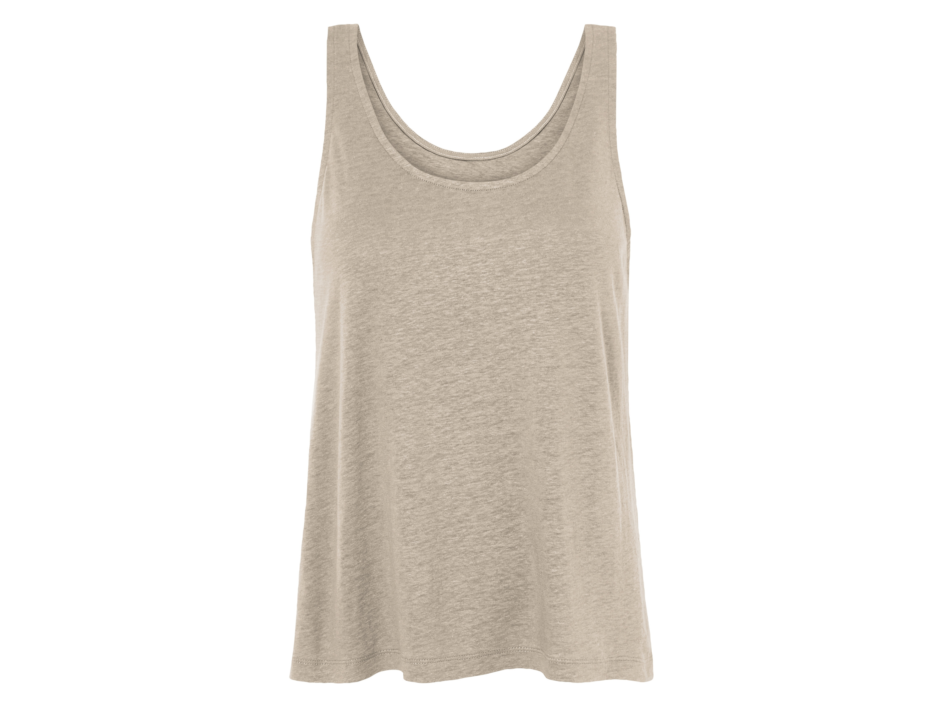 esmara® Top damski z lnem (Taupe, S (36/38))