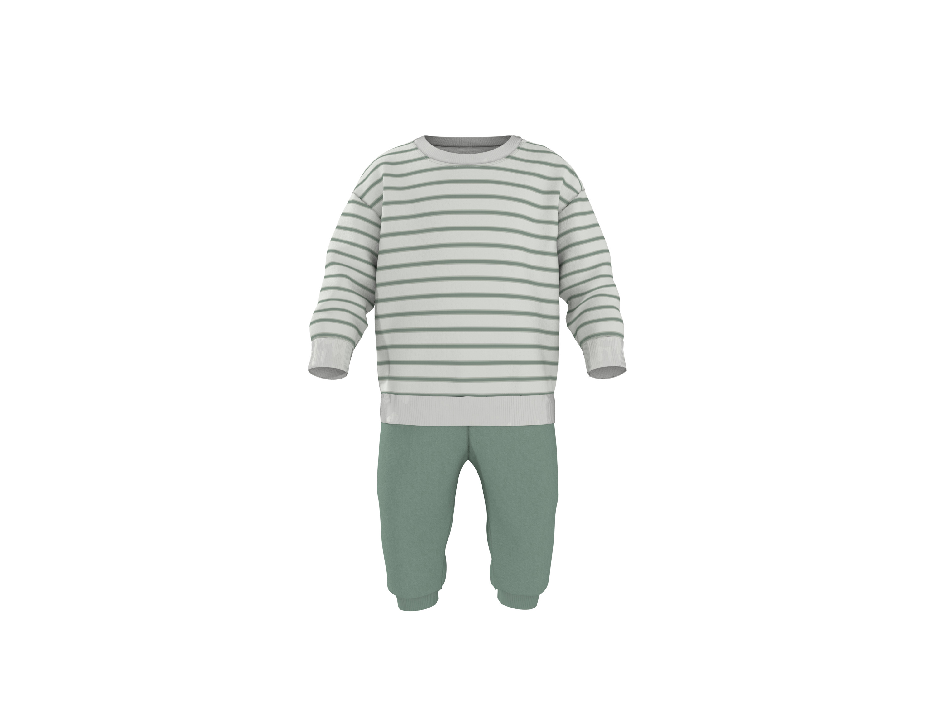 LUPILU® Dres niemowlęcy, 2-częściowy (zielony, 50/56)