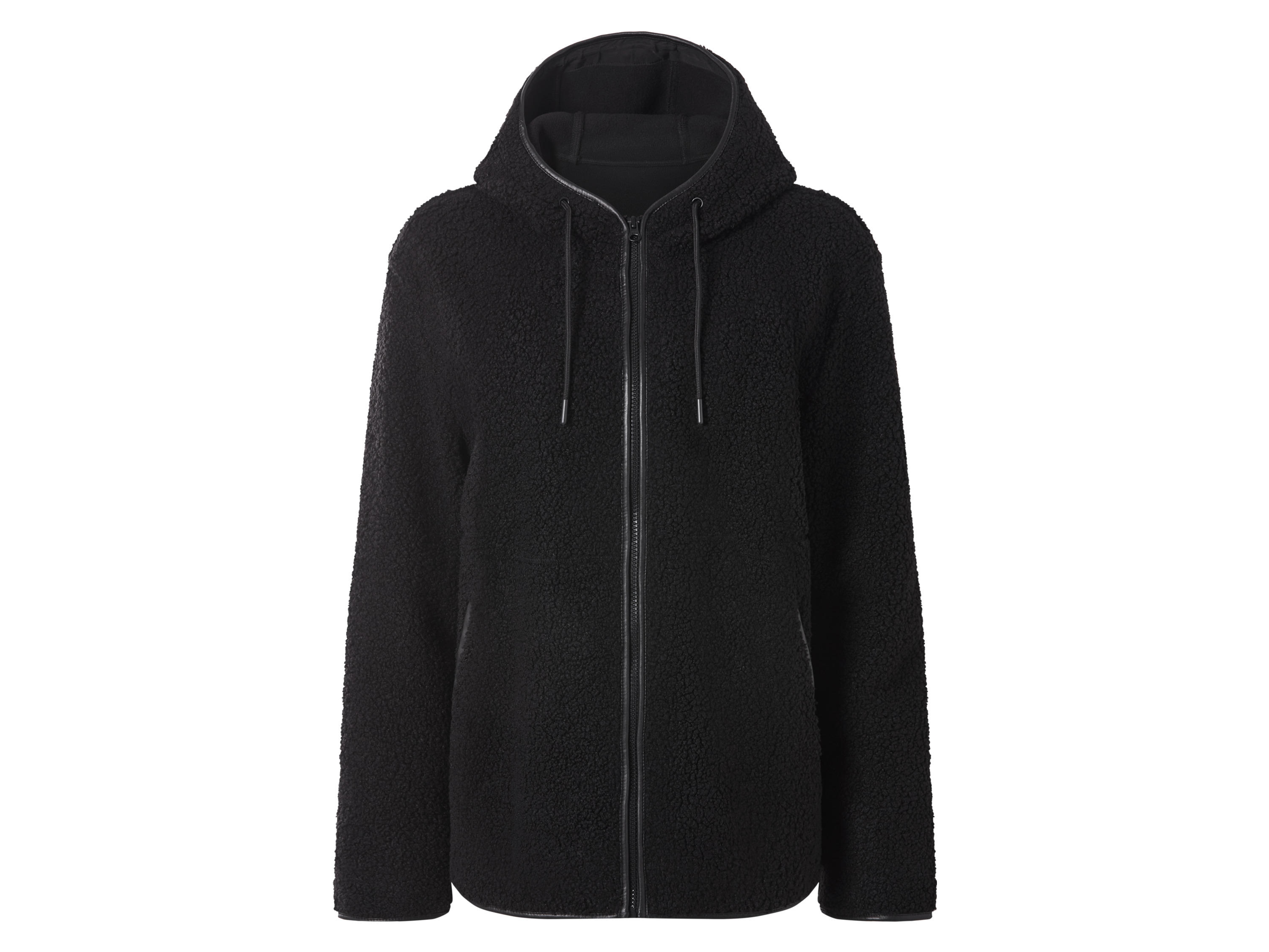 ESMARA® Kurtka damska z polaru teddy (Czarny, S (36/38))