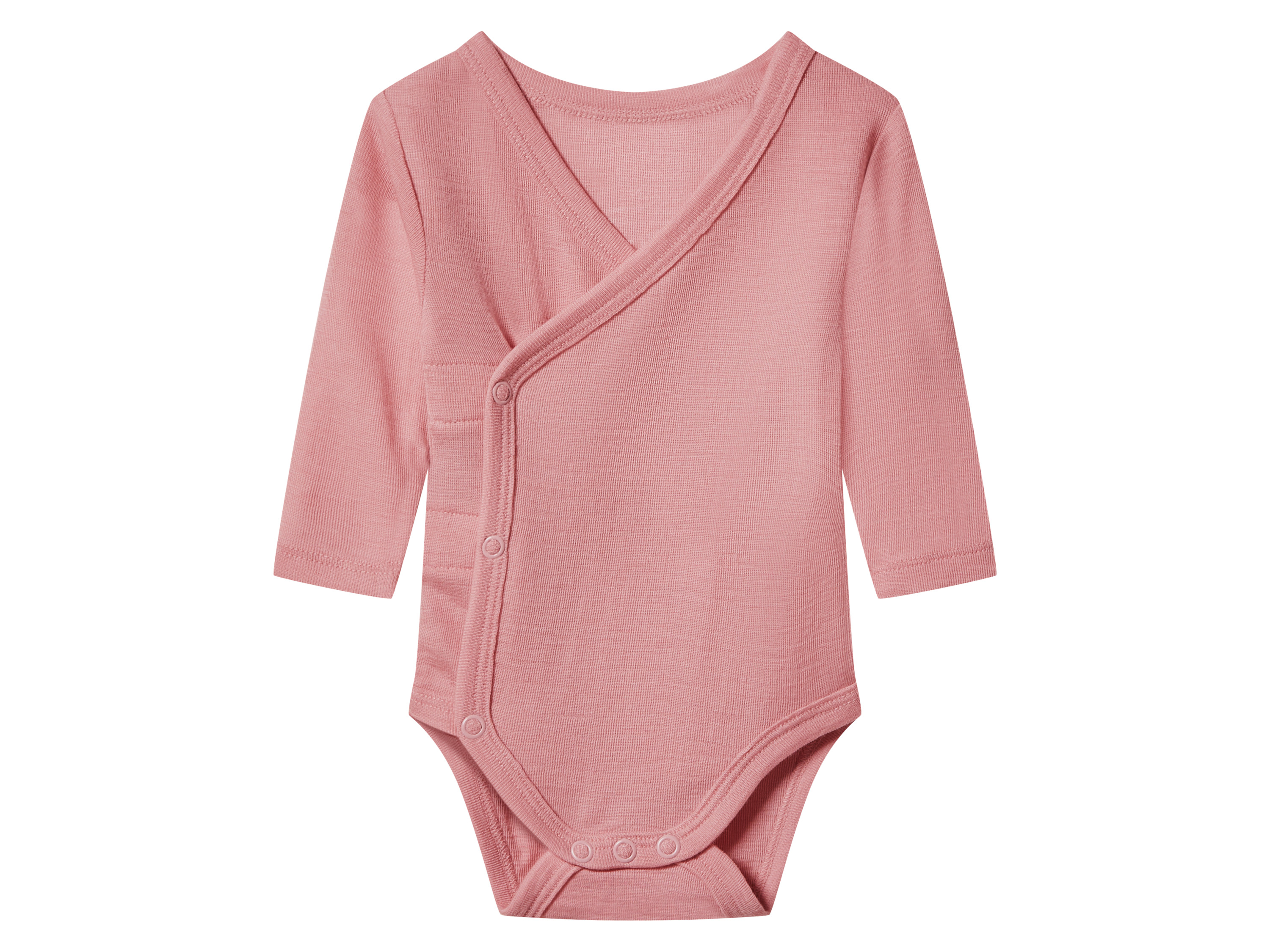 lupilu® Body kopertowe niemowlęce z wełny merino i jedwabiu (Różowy, 62/68)