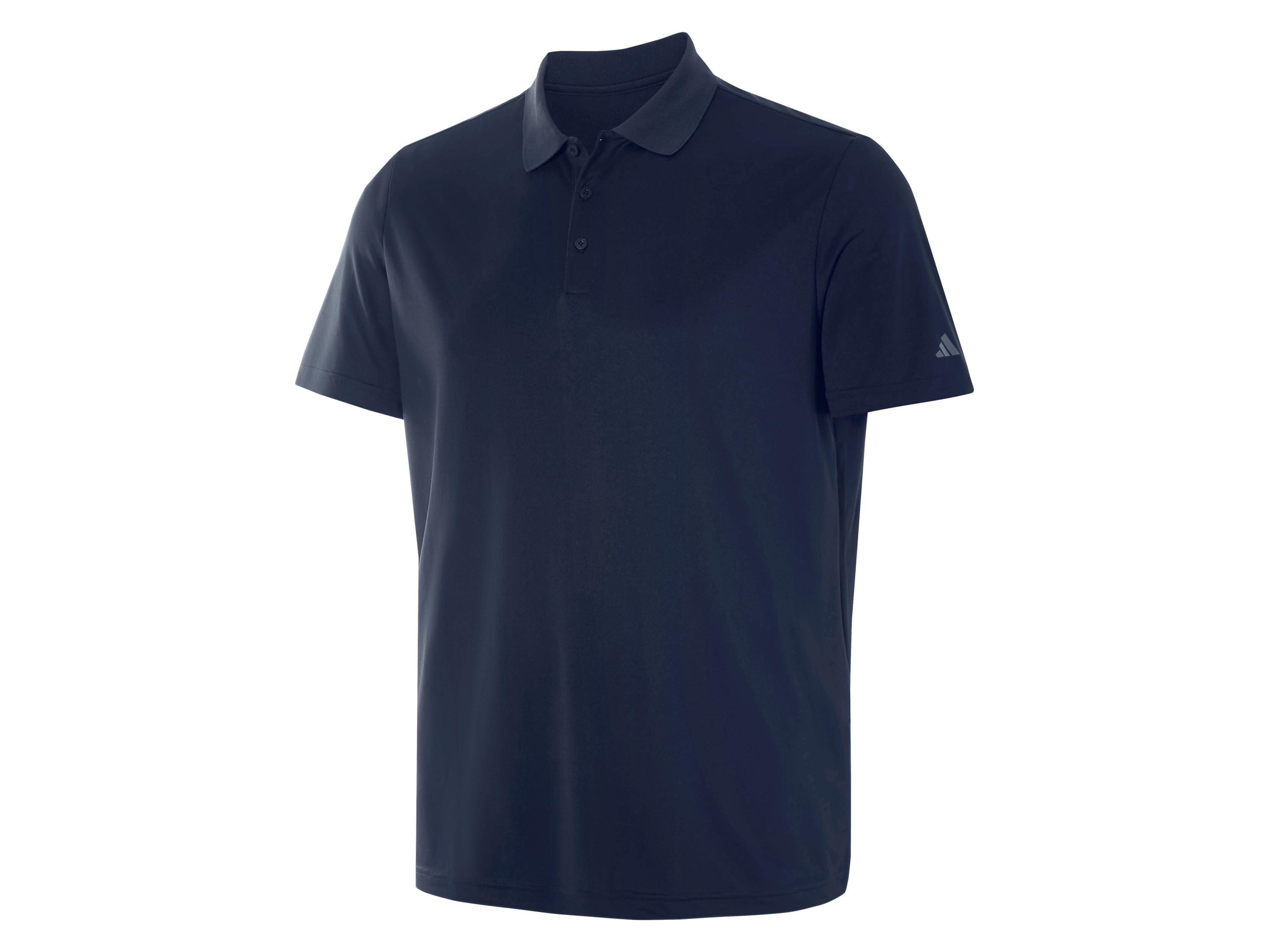 Męska koszulka polo adidas z logo na rękawie (Granatowy, S)