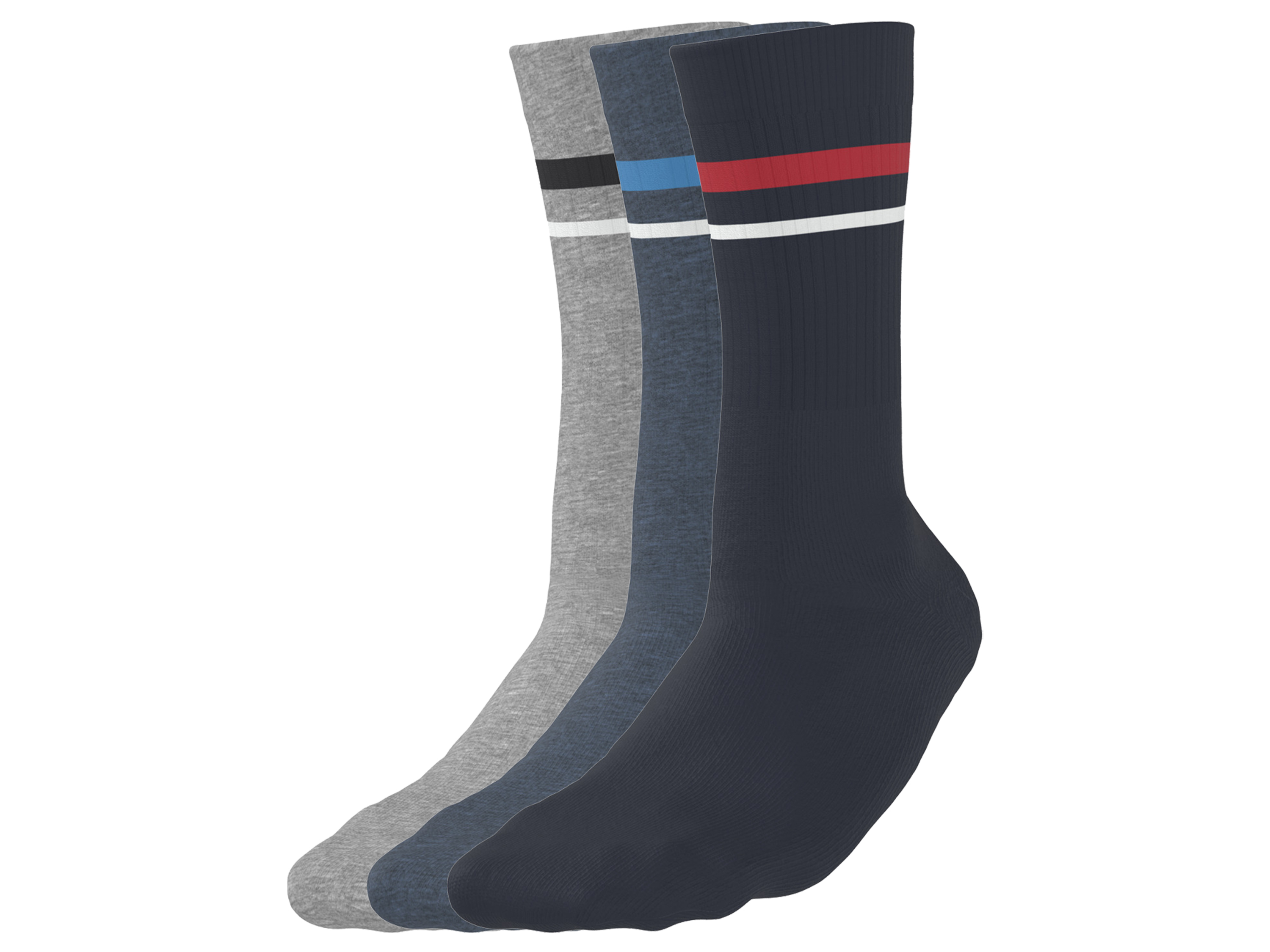 esmara Men Skarpetki tenisowe męskie z bawełną, 3 pary