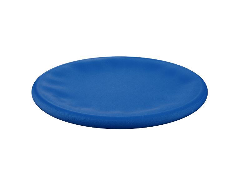 Jednolity niebieski talerz, prosty i nowoczesny design.