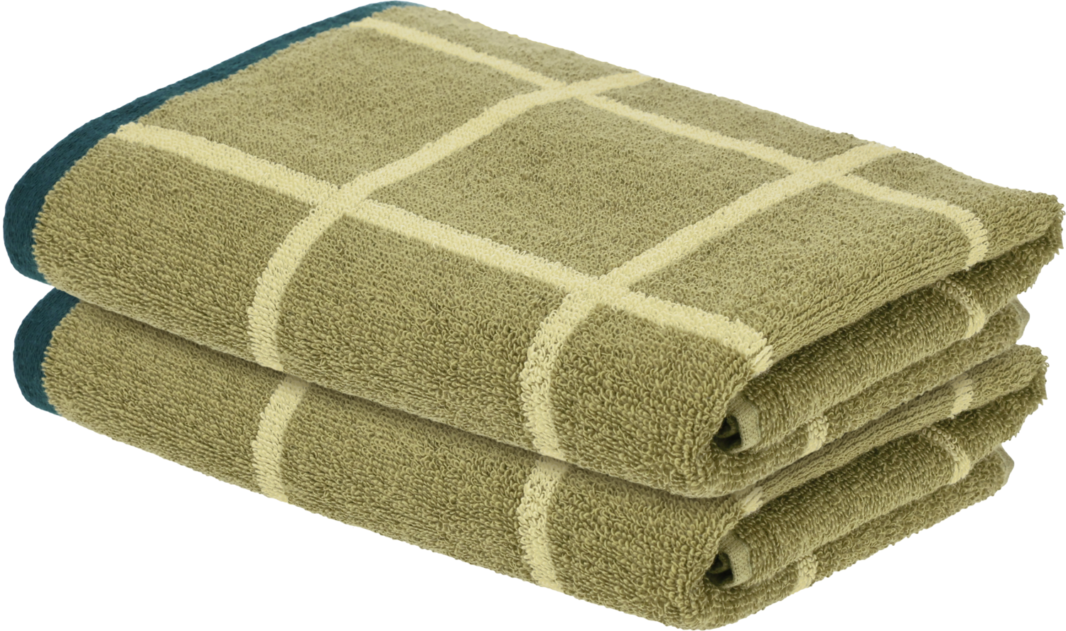 LIVARNO® Ręczniki frotte 50 x 100 cm, 2 sztuki  (Zielona)