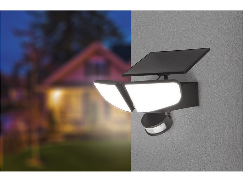 Pełny ekran: LIVARNO home Reflektor solarny LED, 2 głowice świetlne - zdjęcie 3