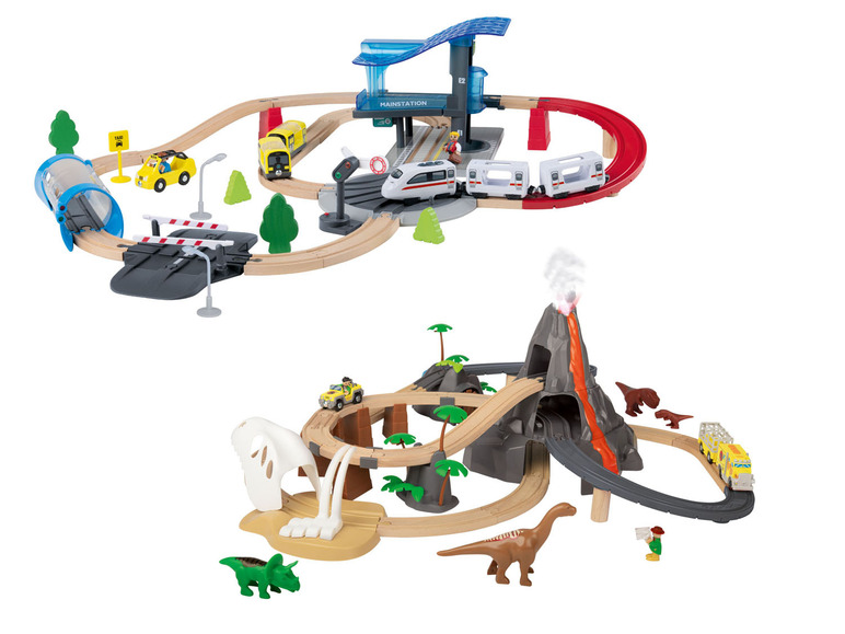 Pełny ekran: Playtive Drewniana kolejka Pociąg miejski lub Park dinozaurów - zdjęcie 1