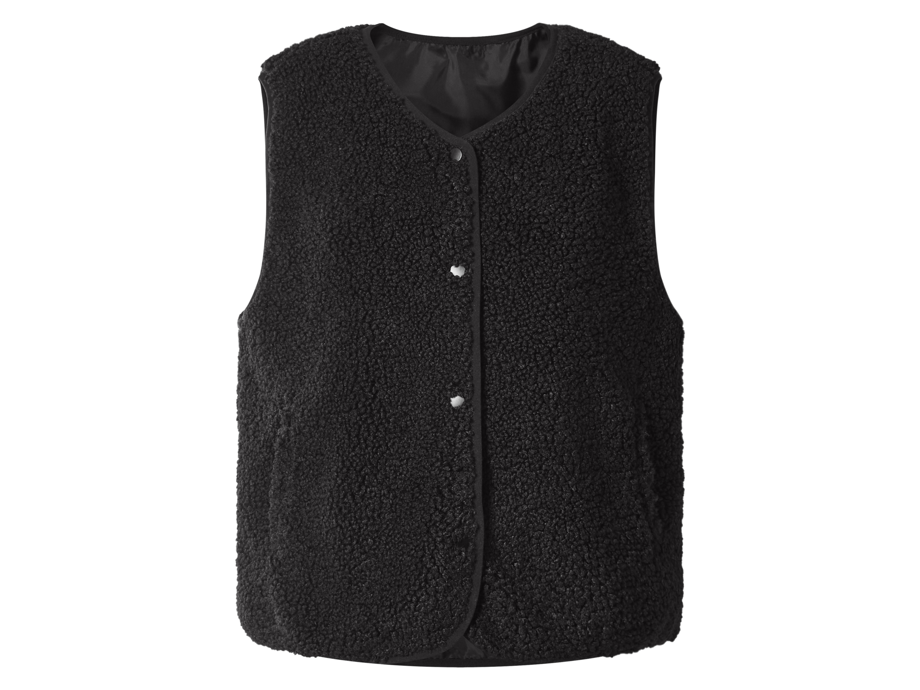 ESMARA® Kamizelka damska z imitacji futra (Czarny, L(44/46))