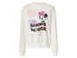 Biała bluza Minnie Mouse z kolorowymi abstrakcyjnymi kształtami i tekstem