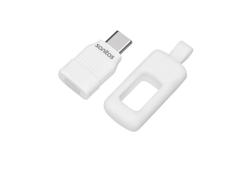Biały adapter USB-C z etui ochronnym
