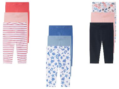 lupilu® Legginsy dziecięce 3/4 z bawełną, 3 pary