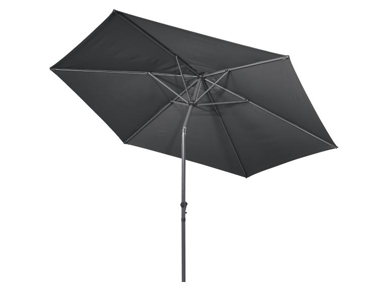 Antracytowy prostokątny parasol ogrodowy