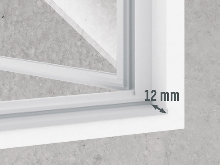 Pełny ekran: LIVARNO home Aluminiowa moskitiera na okno 100 x 120 cm, biała, 3 szt. - zdjęcie 8