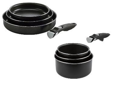 CRIVIT Aluminiowy zestaw patelni lub rondli, 4 elementy