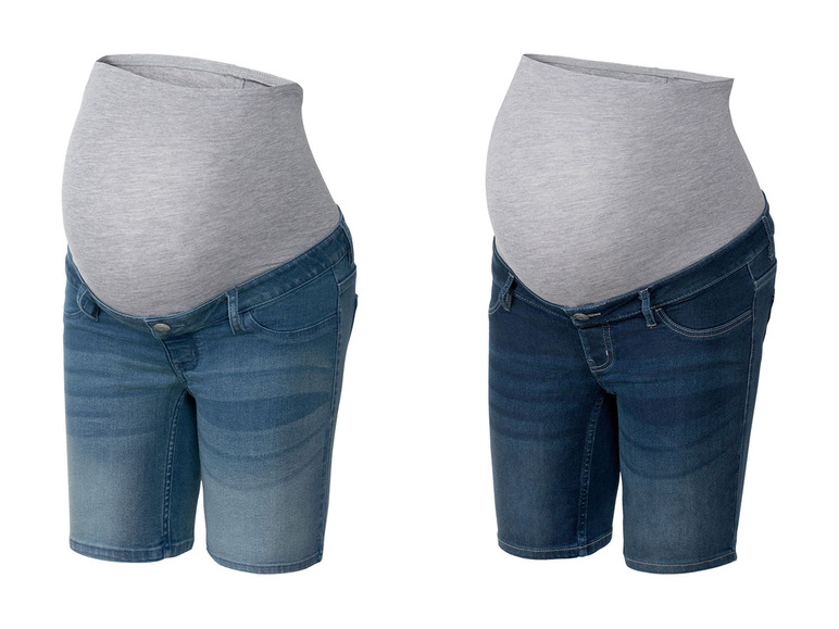 Pełny ekran: esmara® Szorty ciążowe jeansowe, 1 para - zdjęcie 1
