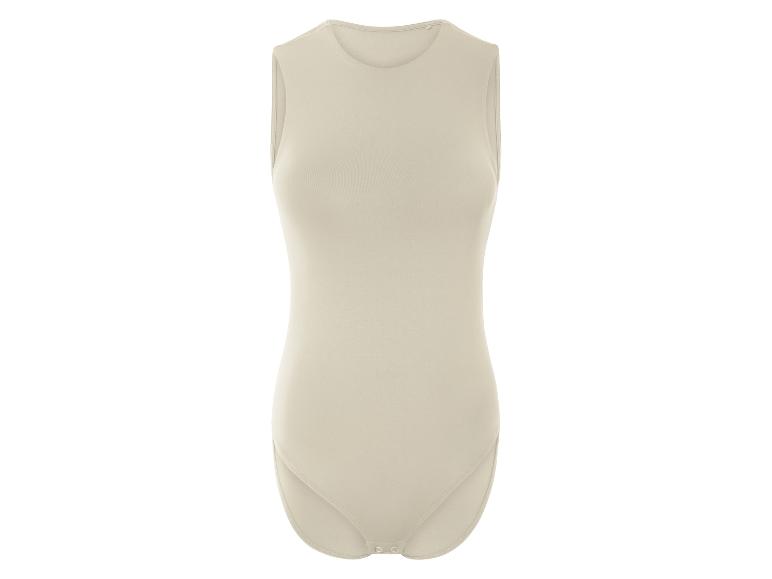 Beżowy body bez rękawów.