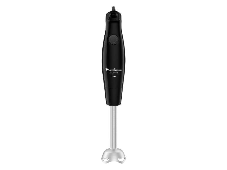 Czarny blender ręczny o mocy 350 W.