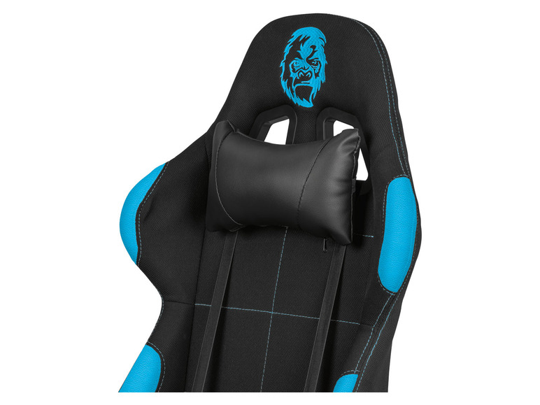 Pełny ekran: LIVARNO home Krzesło gamingowe kubełkowe, czarny/niebieski - zdjęcie 5
