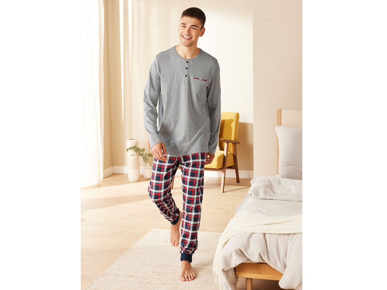 Pełny ekran: LIVERGY® Piżama męska z bawełną (koszulka + spodnie) - zdjęcie 5