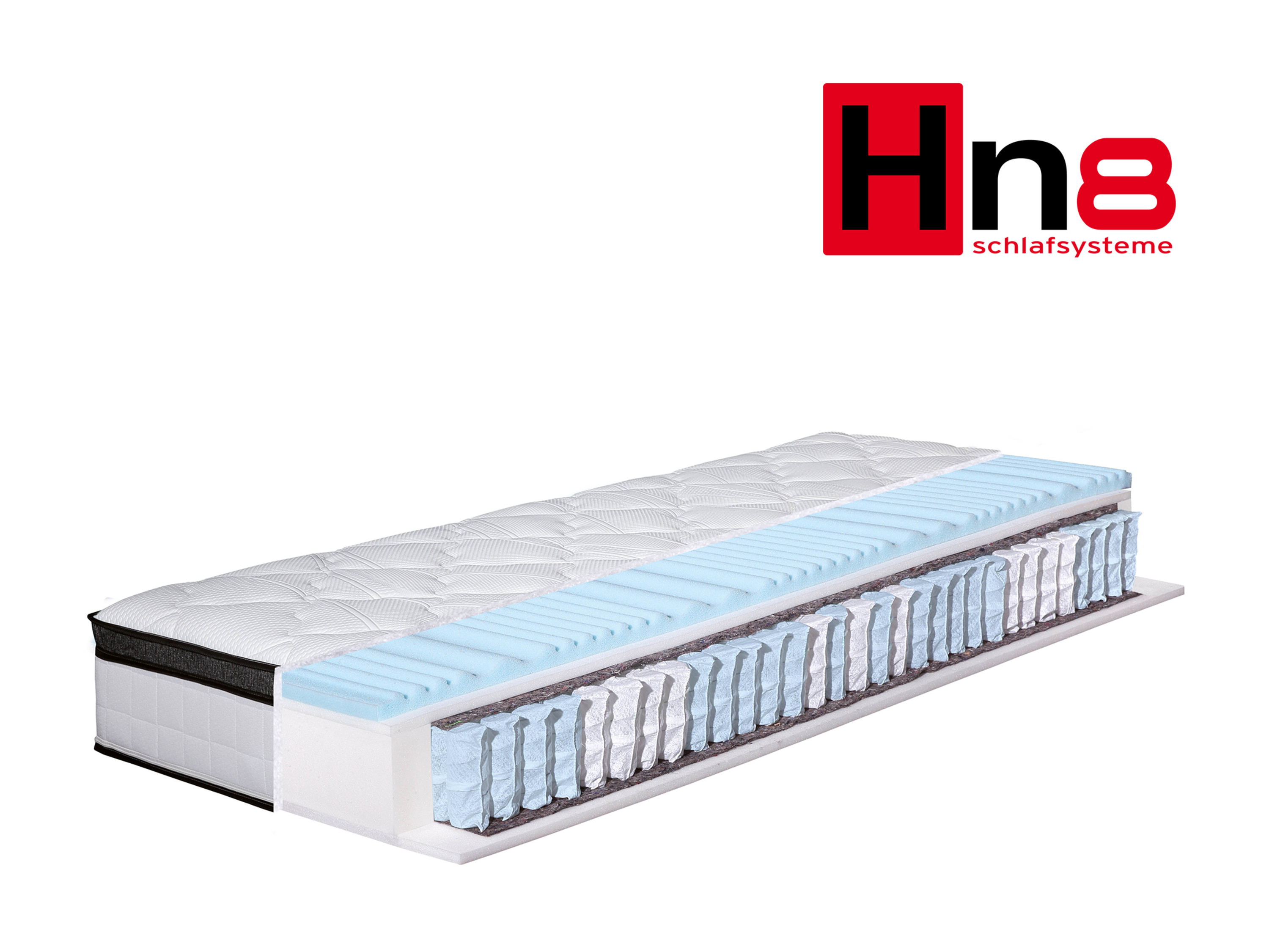 HN8 SCHLAFSYSTEME Materac TFK GEL z 7 strefami kieszeniowymi i żelem (H2, 100 x 200)