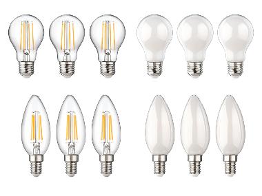 LIVARNO® Zestaw 3 sztuk żarówek filamentowych LED