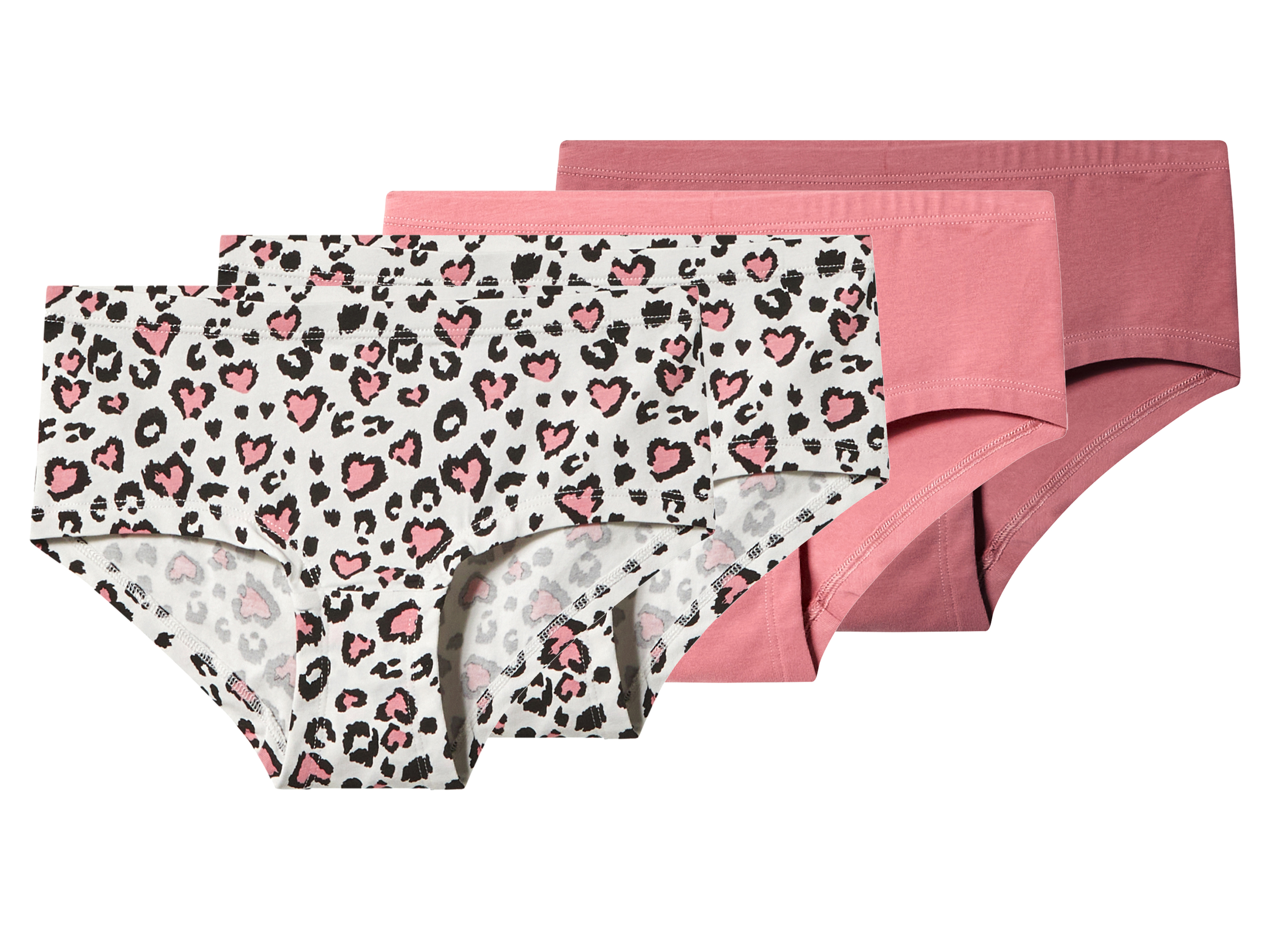 esmara® Majtki hipstery dziewczęce z biobawełną, 4 pary 