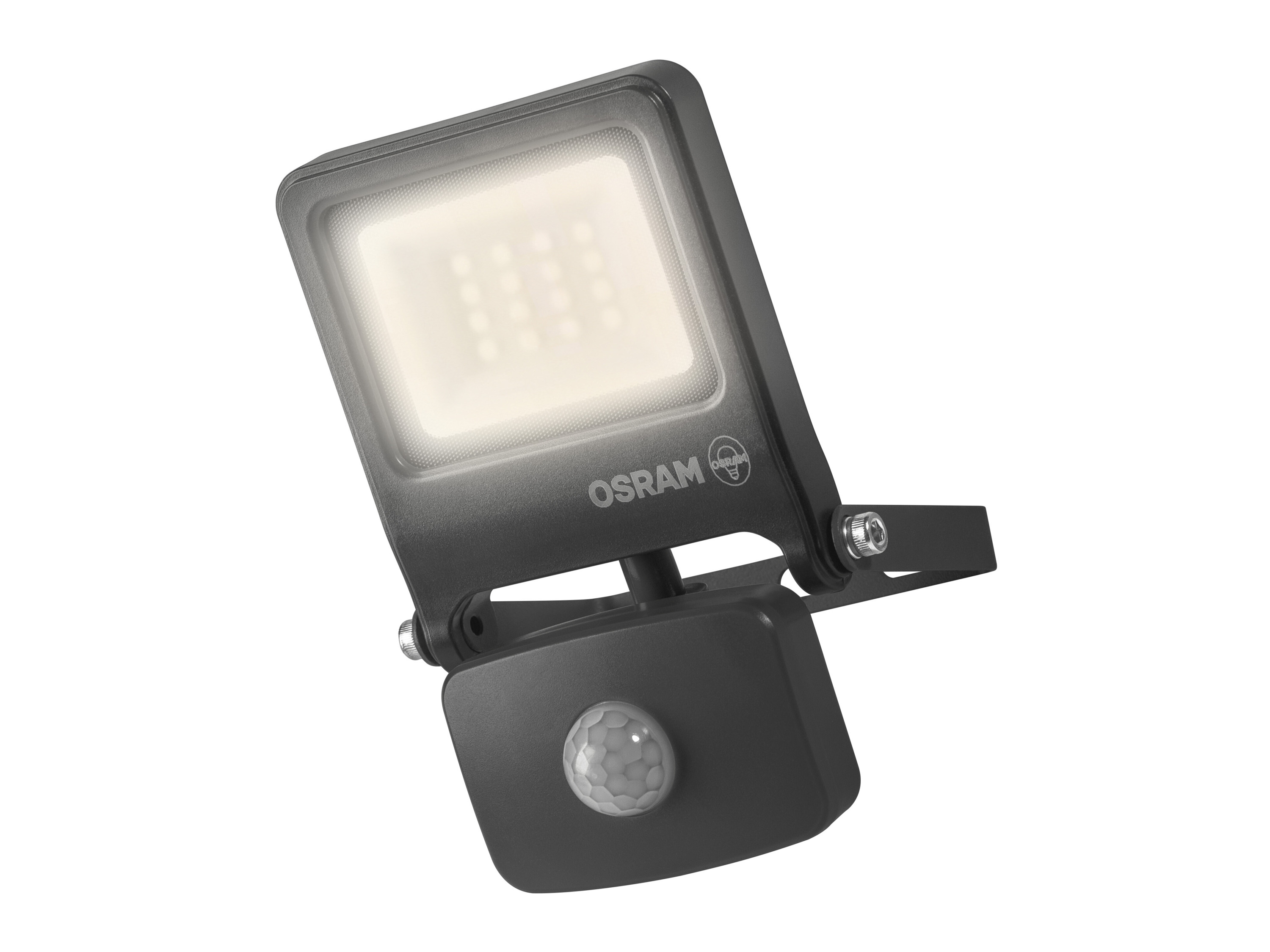 OSRAM Reflektor zewnętrzny LED »Endura Flood Sensor«, z czujnikiem ruchu (ciepła biel / 10 W, Ciemnoszary)