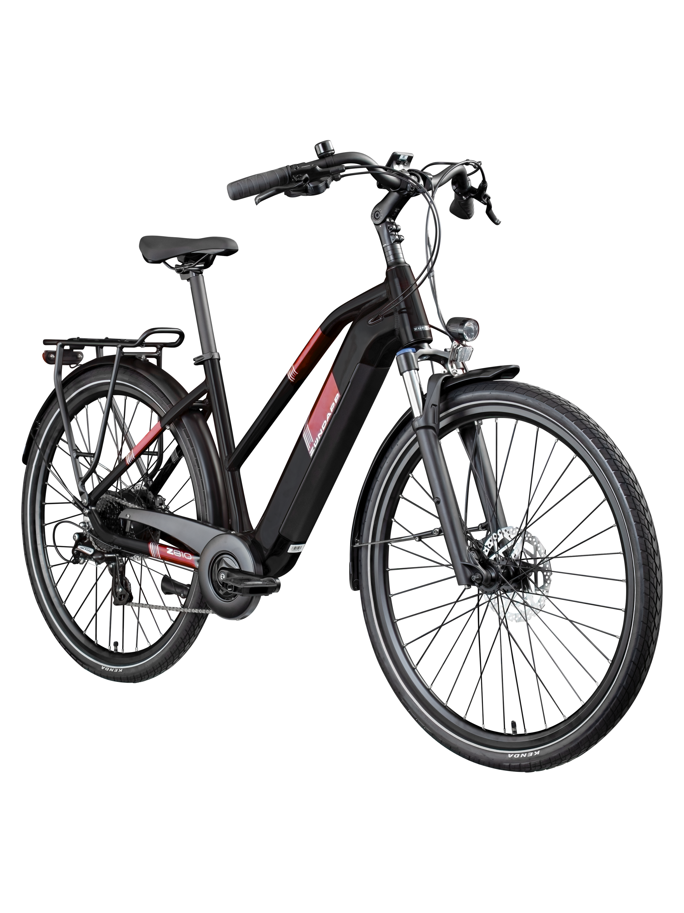 ZÜNDAPP Rower elektryczny trekkingowy »Z810 700c«, 28 cali (Damski, Czarny/czerwony)