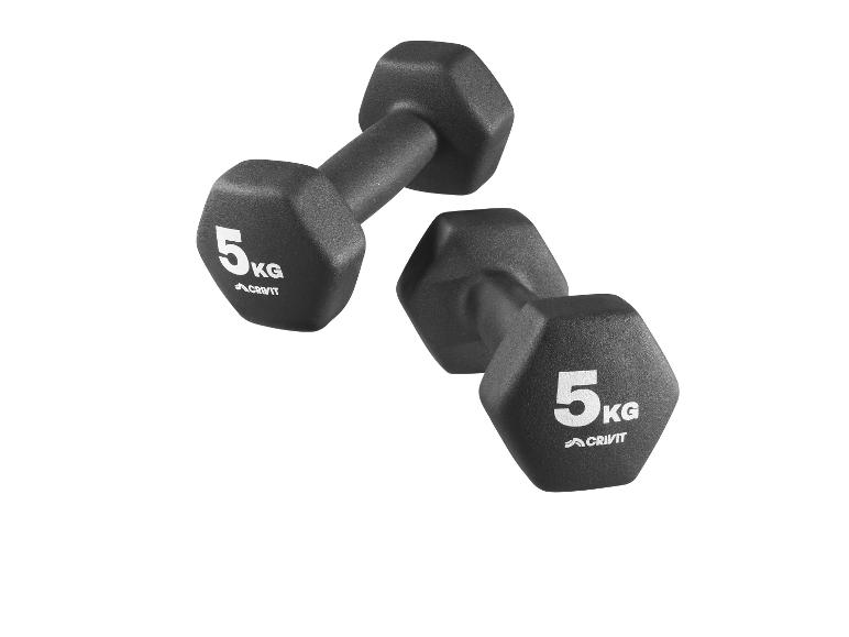 Zestaw 2 hantli, 5 kg
