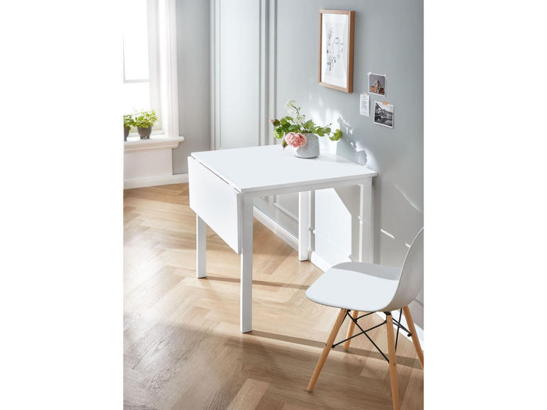 Pełny ekran: LIVARNO home Stół ze składanym blatem, biały - zdjęcie 6